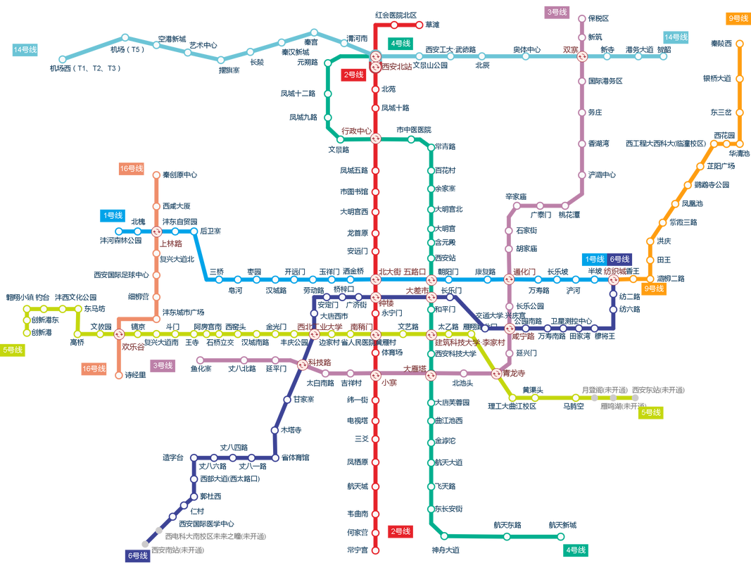 西安地铁图